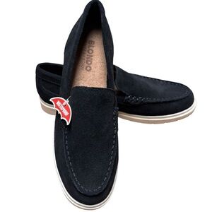 Blondo Arianna Waterproof Suede Loafers Slip-On Shoes Black Size 8M